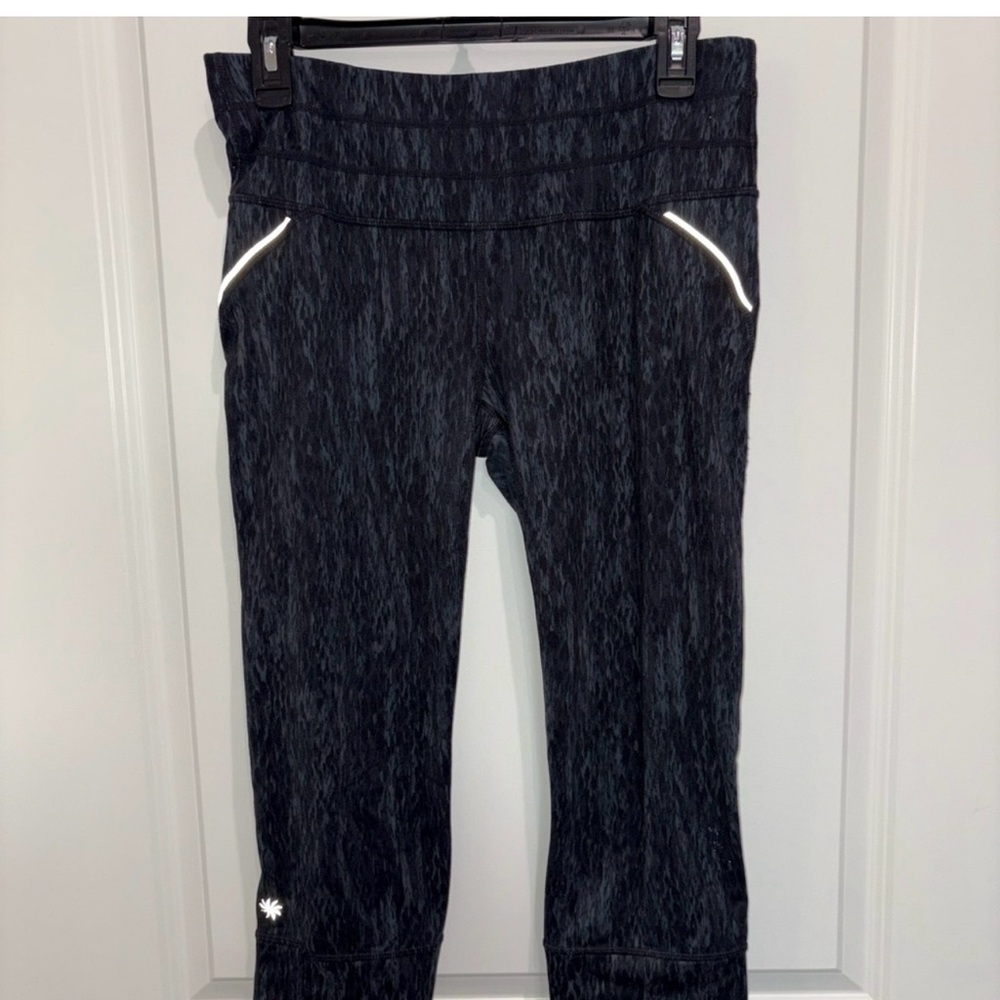 Athleta Charcoal Patterned Leggings